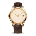 Classic 39 – Ivory Dial | Gold Tone Case & Brown Leather Strap
