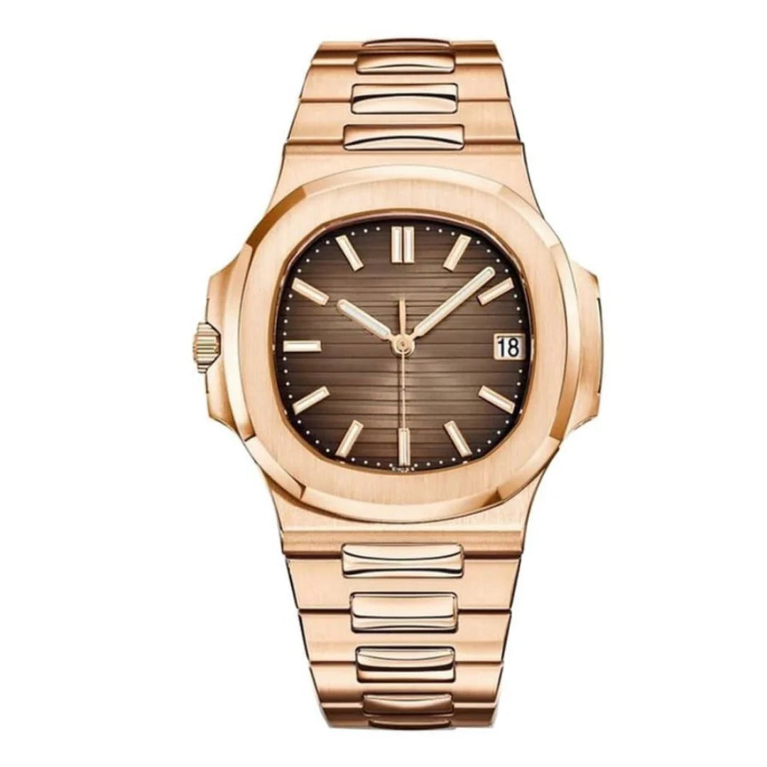 Integrated Classic 40 – Brown Dial | Rose Gold Tone Bracelet & Smooth Bezel