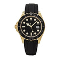 Sport 42 – Black Dial | Gold Tone Case & Rubber Strap